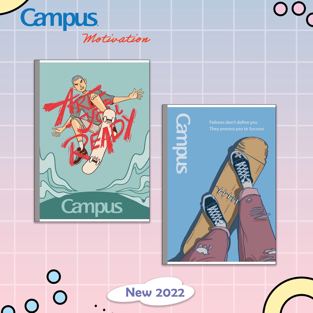 [MẪU MỚI 2022] Vở kẻ ngang Campus MOTIVATION 80 trang - Mua 10 quyển tặng 2 quyển Campus 80 trang