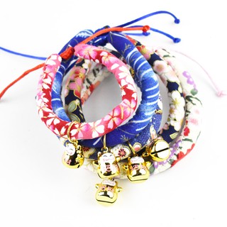 Vòng cổ thổ cẩm Handmade cao cấp cho chó mèo kèm chuông ngộ nghĩnh