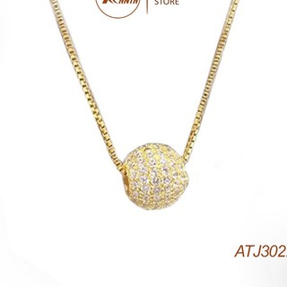 Dây chuyền bạc Ý 925 Quả Cầu Đá Lấp Lánh - Trang Sức ANTA Jewelry AT3022B