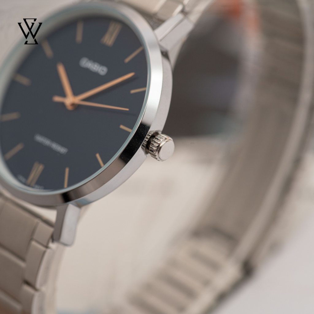 Đồng Hồ Quartz Nữ Casio WATCHSTORE LTP-VT01D-2BUDF Thiết Kế Kính Khoáng 34mm, Dây Kim Loại Và Vỏ Thép Không Gỉ