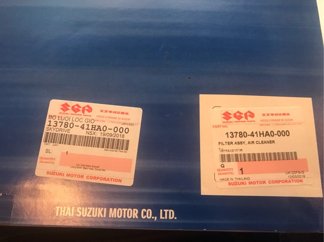 Combo Bộ lọc gió + lưới lọc gió ngoài xe Suzuki Skydrive