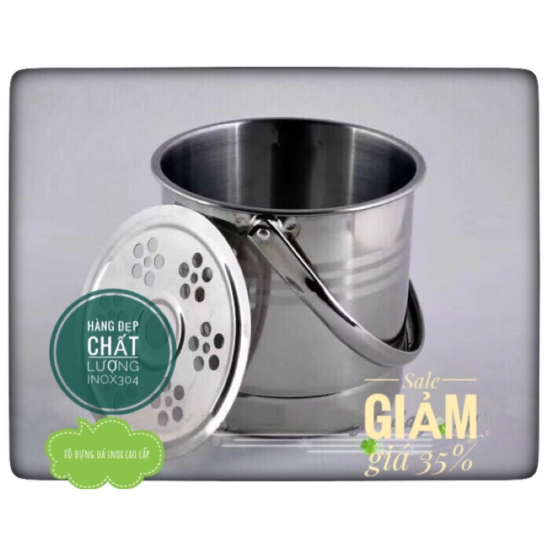 Xô đựng đá 🧊 inox mini rẻ đẹp bền nhiều chức năng
