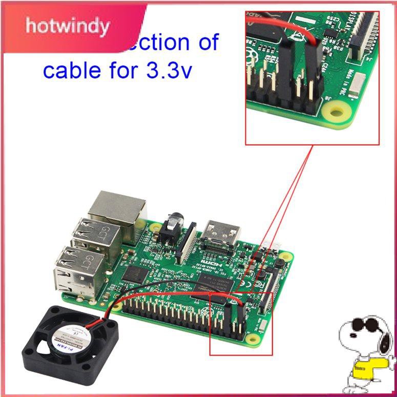 Quạt Tản Nhiệt 5v 3.3v Cho Raspberry Pi 4 B / 3b + / 3b / 2b / B + Cpu