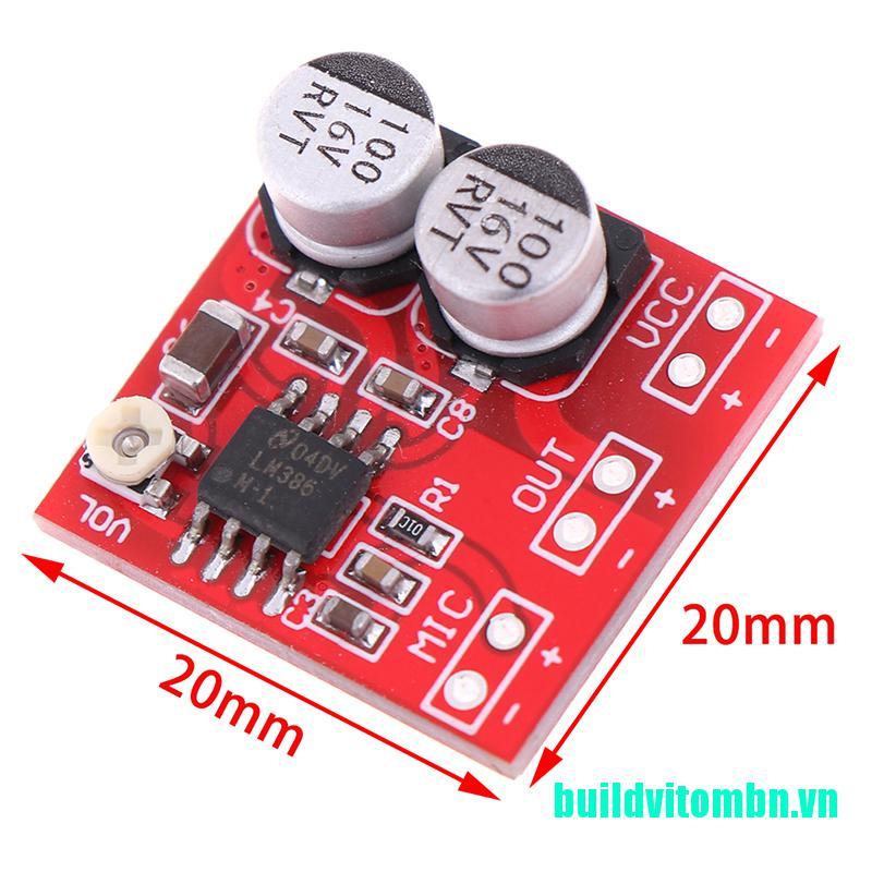 Bo Mạch Khuếch Đại Âm Thanh Micro Dc 5v-12v Lm386 200 Lần < Awsf