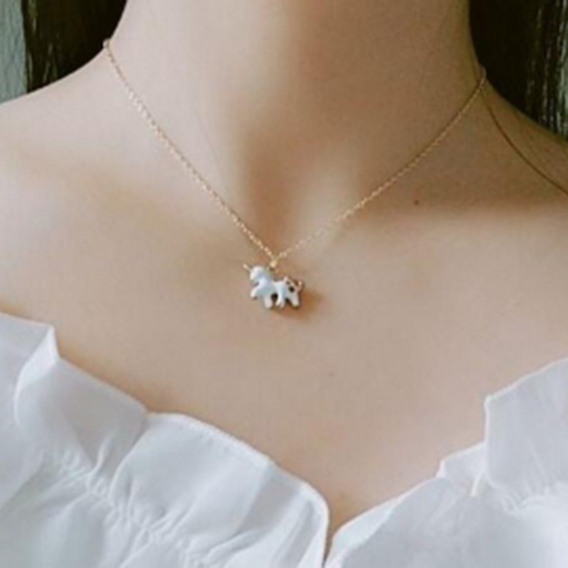 Vòng cổ mặt hình chú kỳ lân thời trang Hàn Quốc dễ thương dành cho nữ