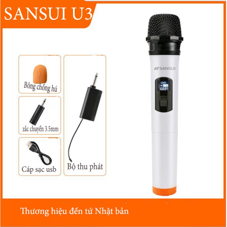 Micro không dây UHF SANSUI ( Thương hiệu nhật bản )