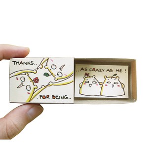 Thiệp Tình Bạn Hộp Diêm Thanks For Being Crazy OT095