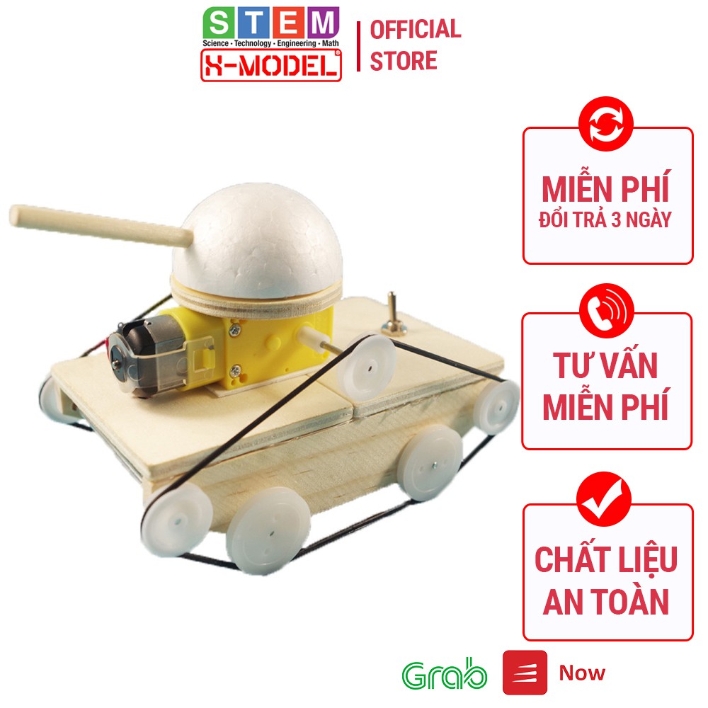 Đồ Chơi Thông Minh STEM Xe tăng gỗ leo dốc có khả năng vượt địa hình ST6 X- MODEL cho bé  Đồ chơi giáo dục tự làm DIY