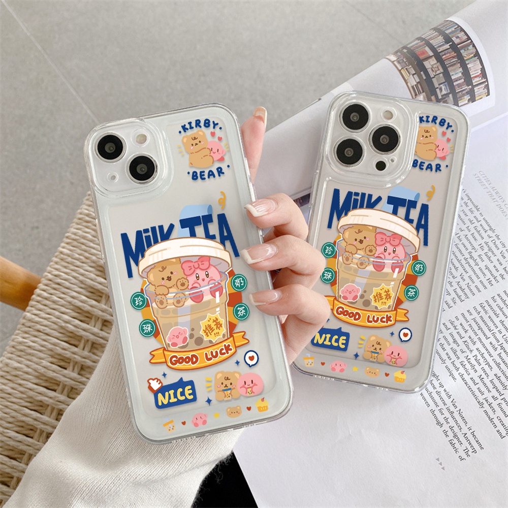 Ốp Điện Thoại Trong Suốt Chống Sốc Chống Rơi In Hình Gấu Kirby Cho iPhone 11 13 12 X XS Pro Max XR 12 13