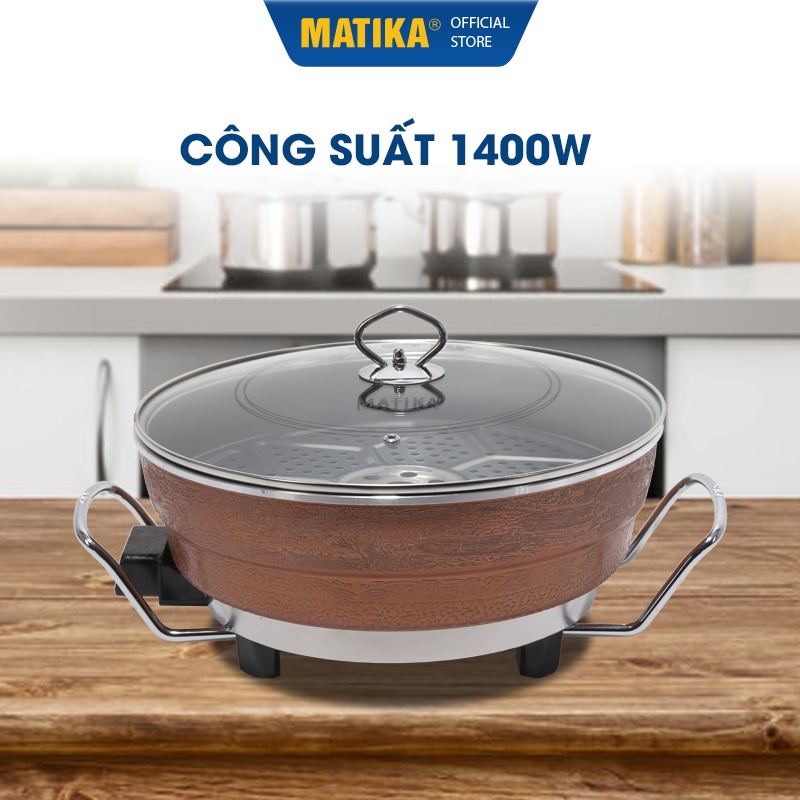 [Mã ELHADEV giảm 4% đơn 300K] Chảo Điện Đa Năng MATIKA Công Suất 1400W MTK-9030