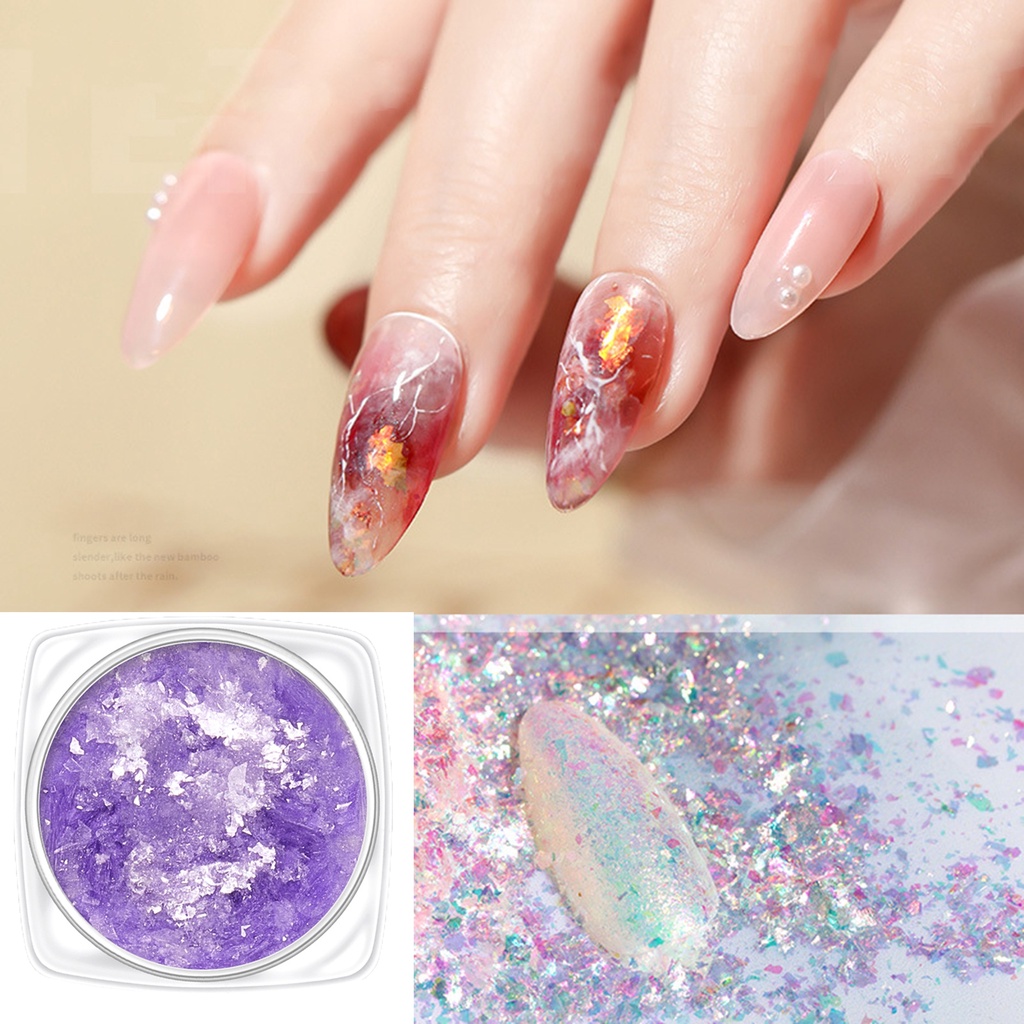 Hộp Kim Tuyến Trong Suốt Hình Đám Mây Dùng Trang Trí Móng Tay Nghệ Thuật