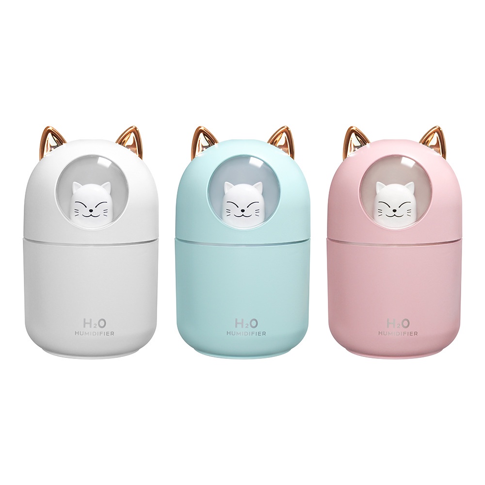 Máy Xông Tinh Dầu Phun Sương Mini- Khuyếch Tán Tinh Dầu Tạo Ẩm Hình Gấu HUMIDIFIER 300ML  Dễ Thương, Đẹp Mắt