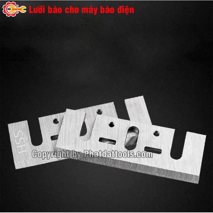 Bộ 2 luỡi bào gỗ bằng thép gió HSS thay thế phù hợp cho các dòng mày bào điện chuyên dụng