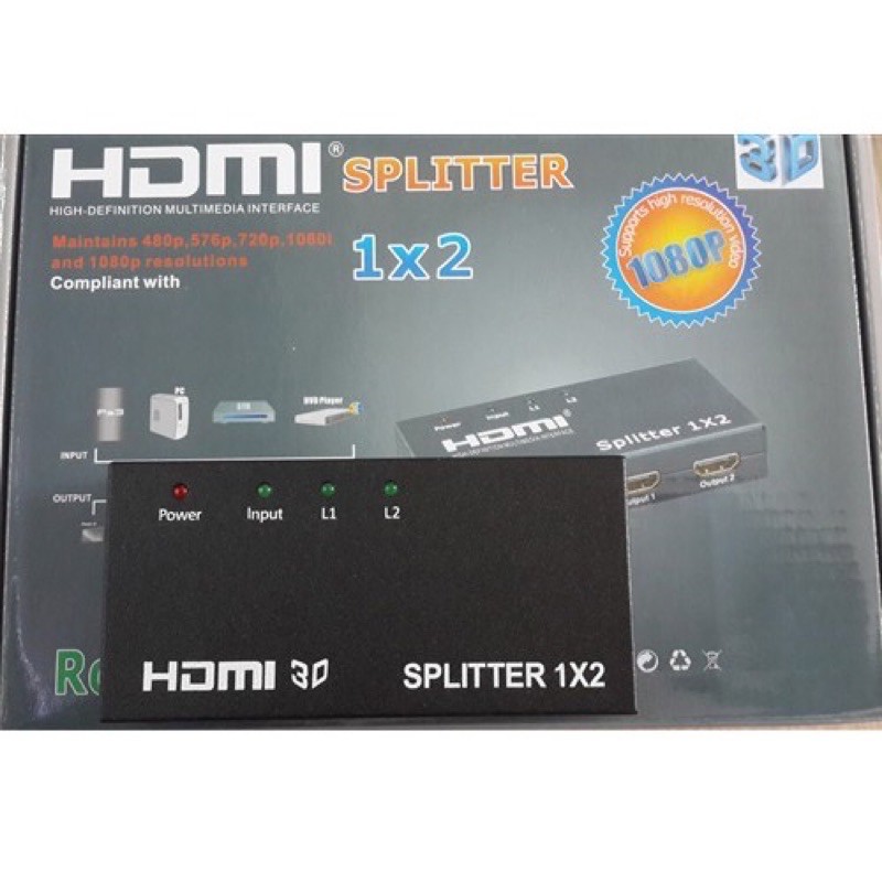 Bộ Chia HDMI 1 ra 2 chất lượng 2kx4k