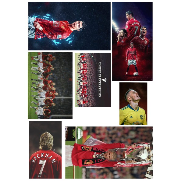 Set 40 hình dán sticker trang trí CLB Manchester United