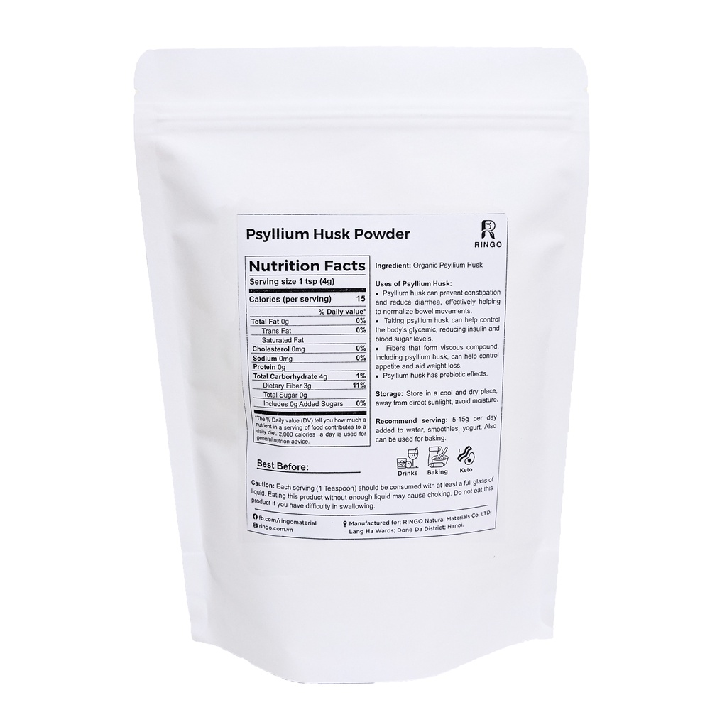 Bột Vỏ Hạt Mã Đề (Nguyên Chất) Psyllium Husk Powder