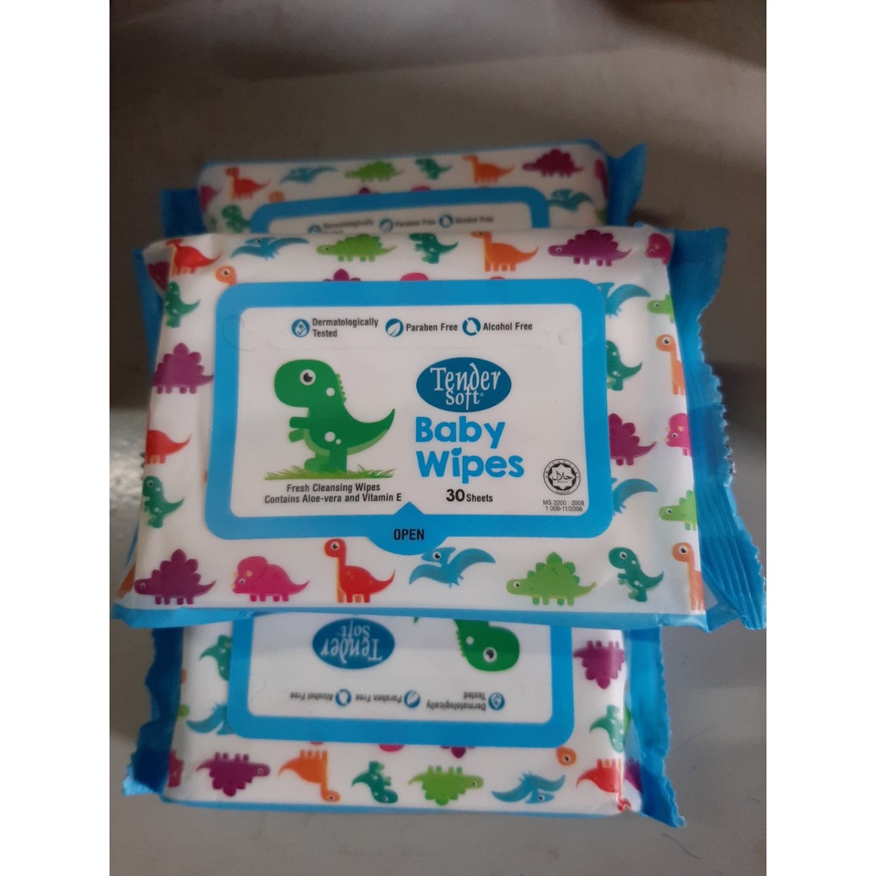 Khăn Ướt TENDER SOFT BABY WIPES 30 tờ