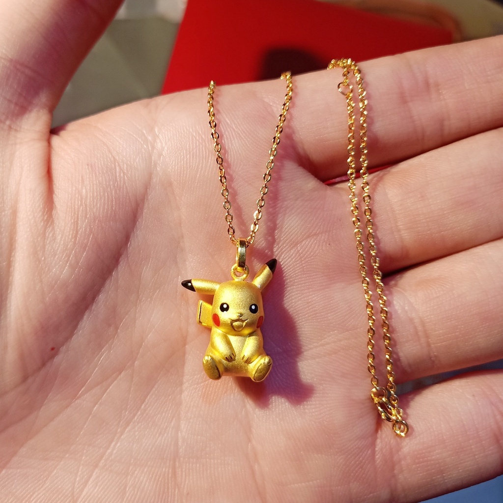 Vòng cổ Mạ Vàng 24k Mặt Hình Pikachu Dễ Thương