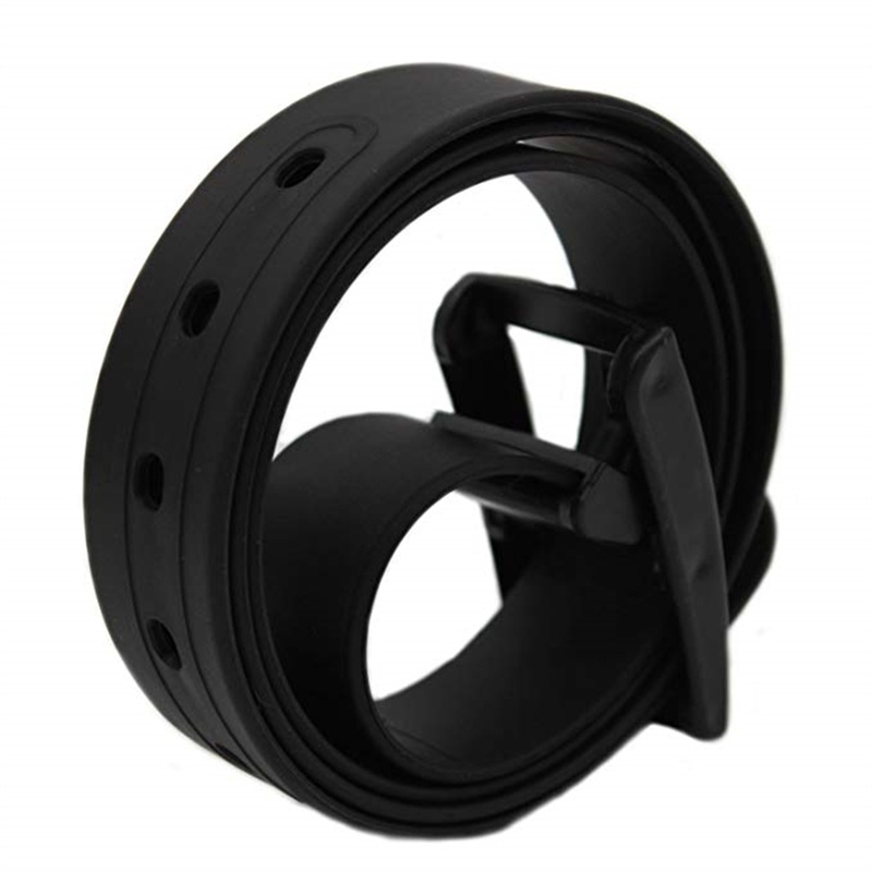 1 Thắt Lưng Da Cao Su Silicone Khóa Nhựa Thời Trang Unisex