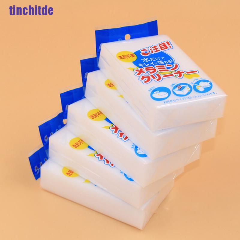 [Tinchitde] Melamine Foam Magic Sponge Eraser Cleaning Block Multi Cleaner Easily Use 1Pcs [Tin]