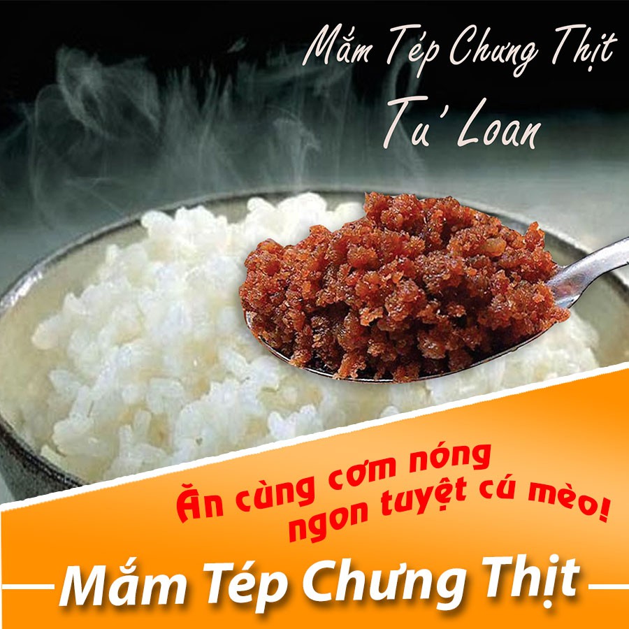 ĐẶC SẢN MẮM TÉP CHƯNG THỊT TÚ LOAN 29 HÀNG BÈ 500GR ( ẢNH THẬT)