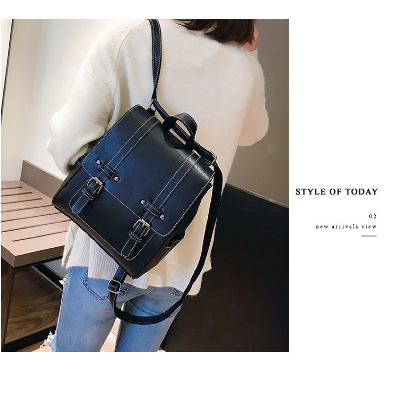 BALO NỮ VINTAGE HỌC SINH KIỂU DÁNG NĂNG ĐỘNG CÁ TÍNH BLN49D513