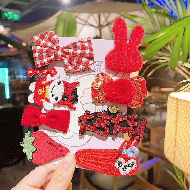 Set Phụ Kiện Cài Tóc Phong Cách Trung Hoa Xinh Xắn Cho Bé Gái