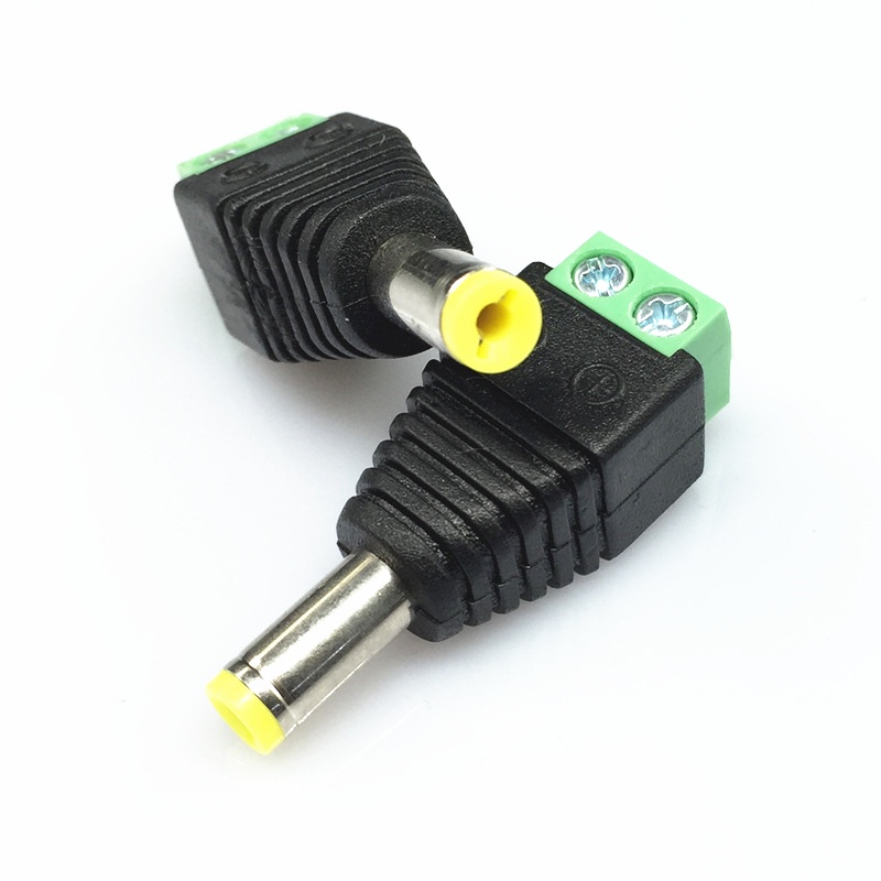 Jack nối Nguồn DC 5.5x2.1mm Đực / Cái - Cổng Domino 2P - Hàng loại Tốt
