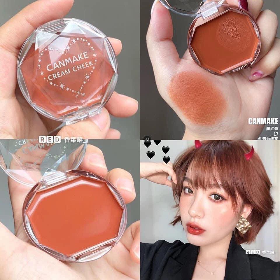 Kem má hồng Canmake Cream Cheek Nhật Bản - Phấn má hồng dạng kem CANMAKE CREAM CHEEK Nhật Bản