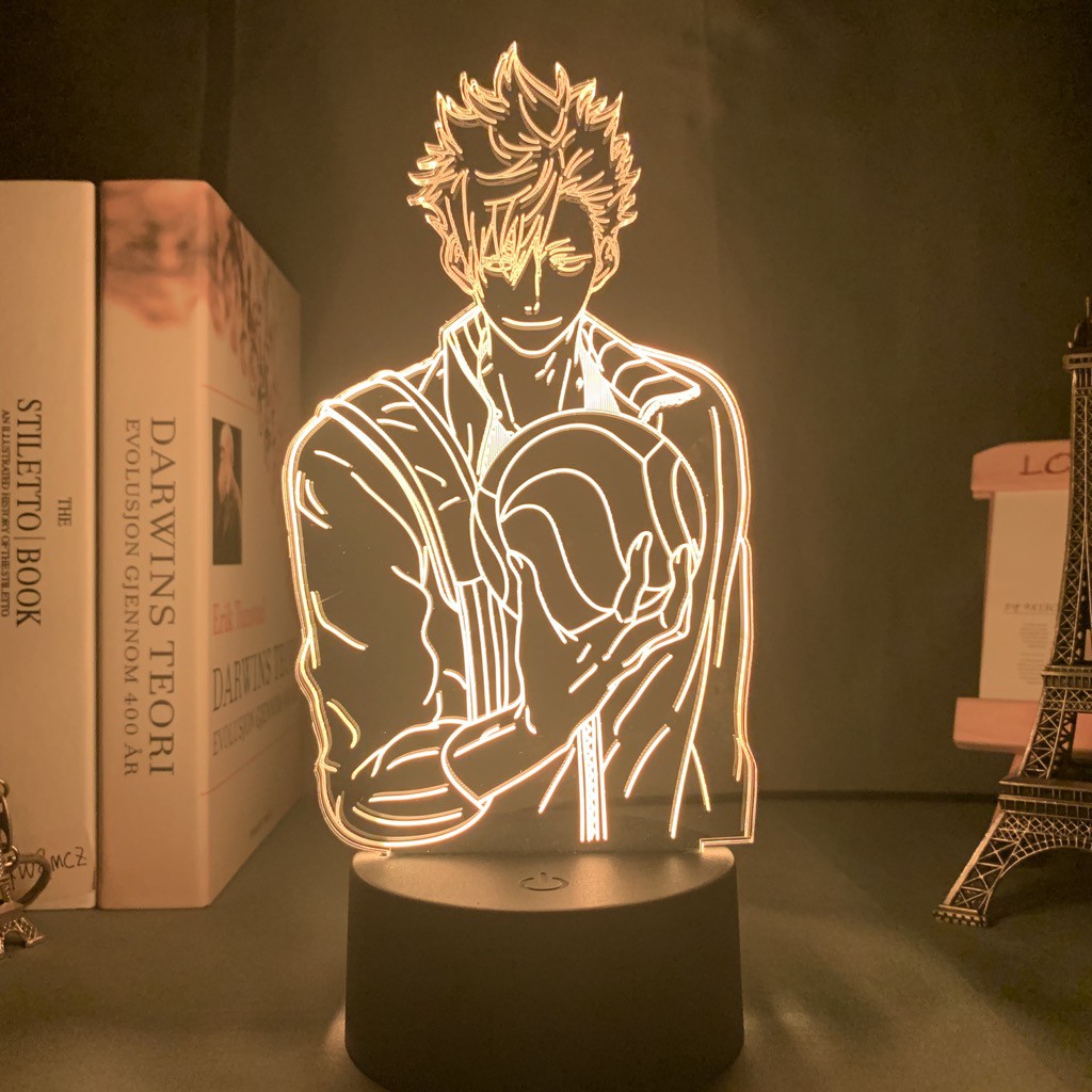 Đèn ngủ 3d anime đẻ bàn bộ sưu tập đèn Led Haikyuu Shoyo Hinata Trang trí phòng ngủ Manga