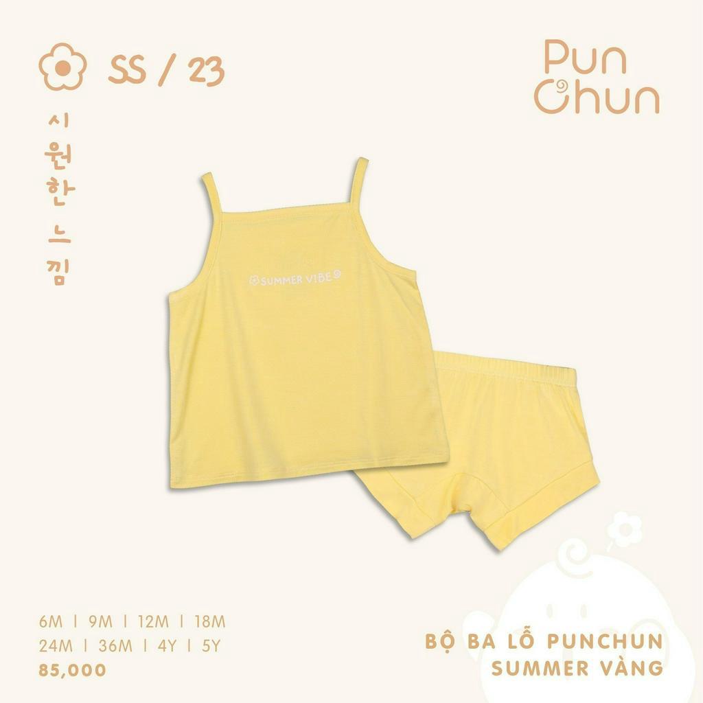 Bộ Ba Lỗ PUNCHUN Summer Bé Gái SS23D3