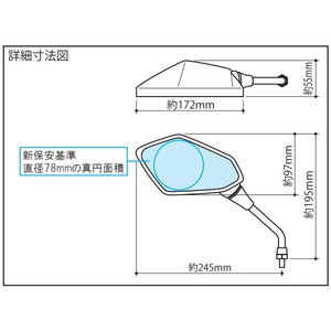 Kính chiếu hậu TAKEGAWA Mã: 06-01-1137