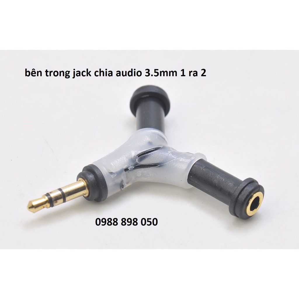 jack chia cổng tai nghe 3.5mm 1 ra 2 chính hãng philips