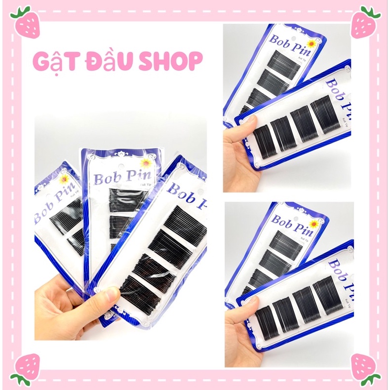 Kẹp Tăm Kẹp Tóc Tăm Màu Đen Cặp Làm Tóc Bob Pin Cố Định Tóc Cho Các Nàng