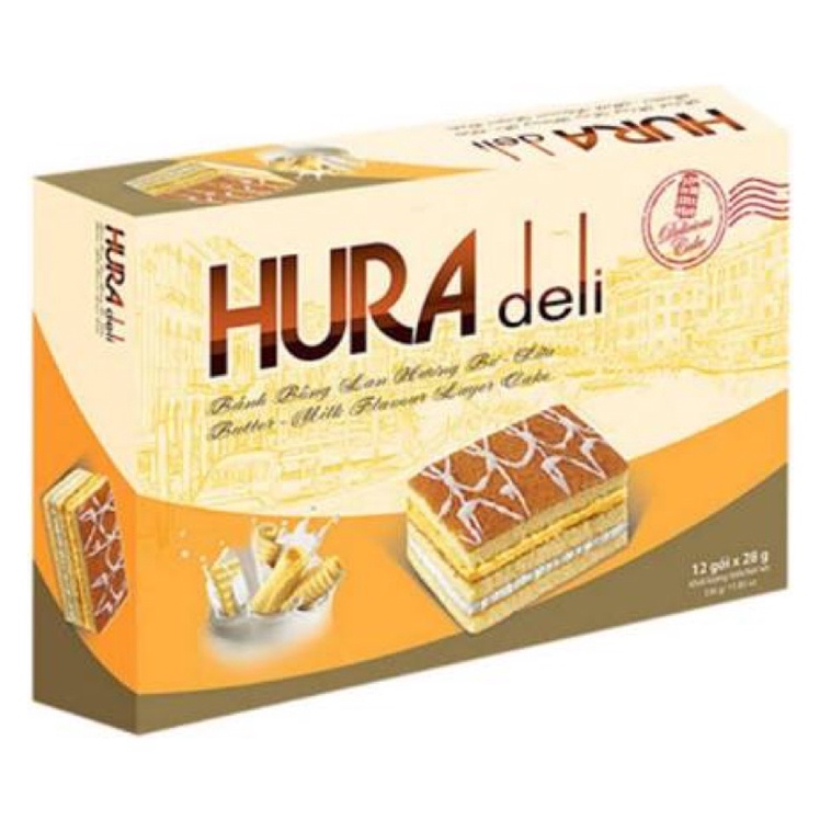 Bánh bông lan Hura Deli hộp 336g