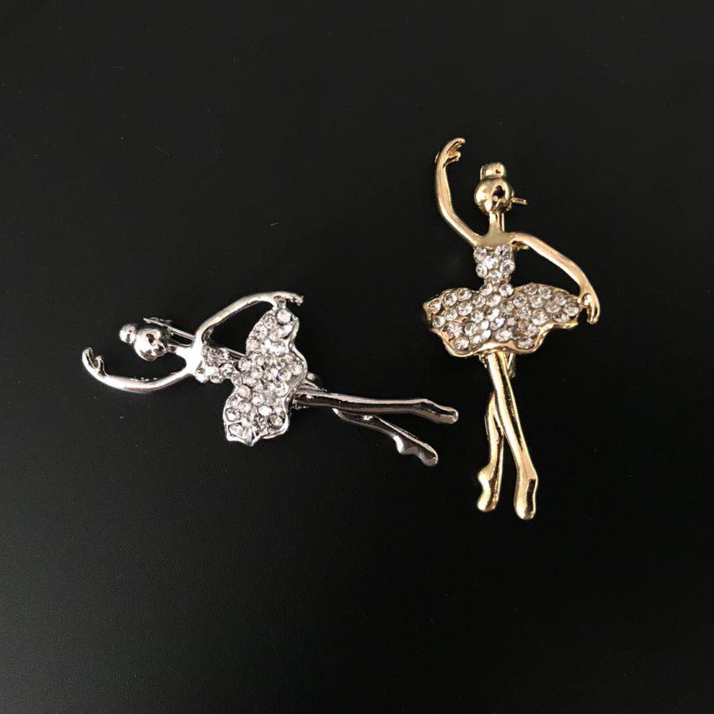 Cài Áo Hình Cô Gái Múa Ba Lê Đính Đá Thanh Lịch Dành Cho Nữ