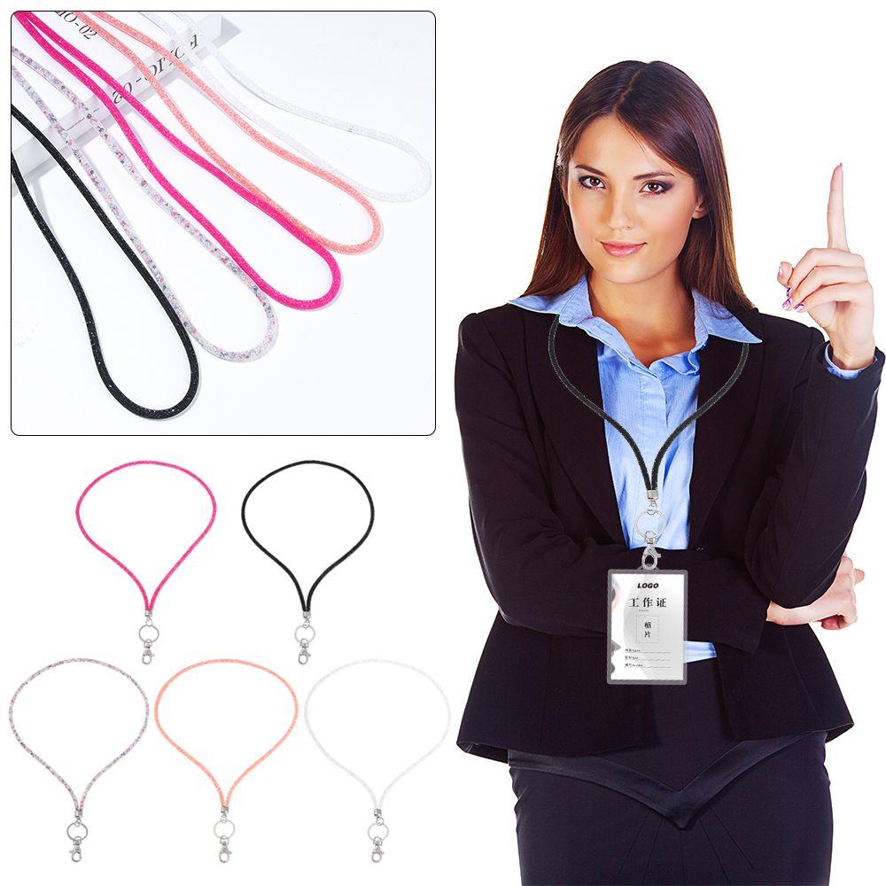 PINEVN 1 Dây Đeo Thẻ Đính Pha Lê Sang Trọng Trang Trí Văn Phòng