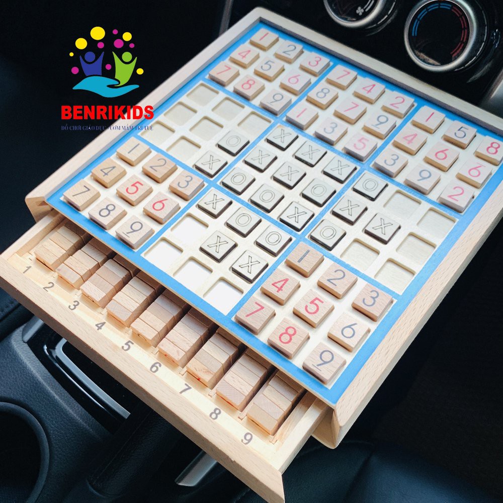 BoardGame Cờ Sudoku Nhật Bản Kết Hợp Cờ Caro Bằng Gỗ Benrikids Trò Chơi Giải Trí Rèn Luyện Trí Não