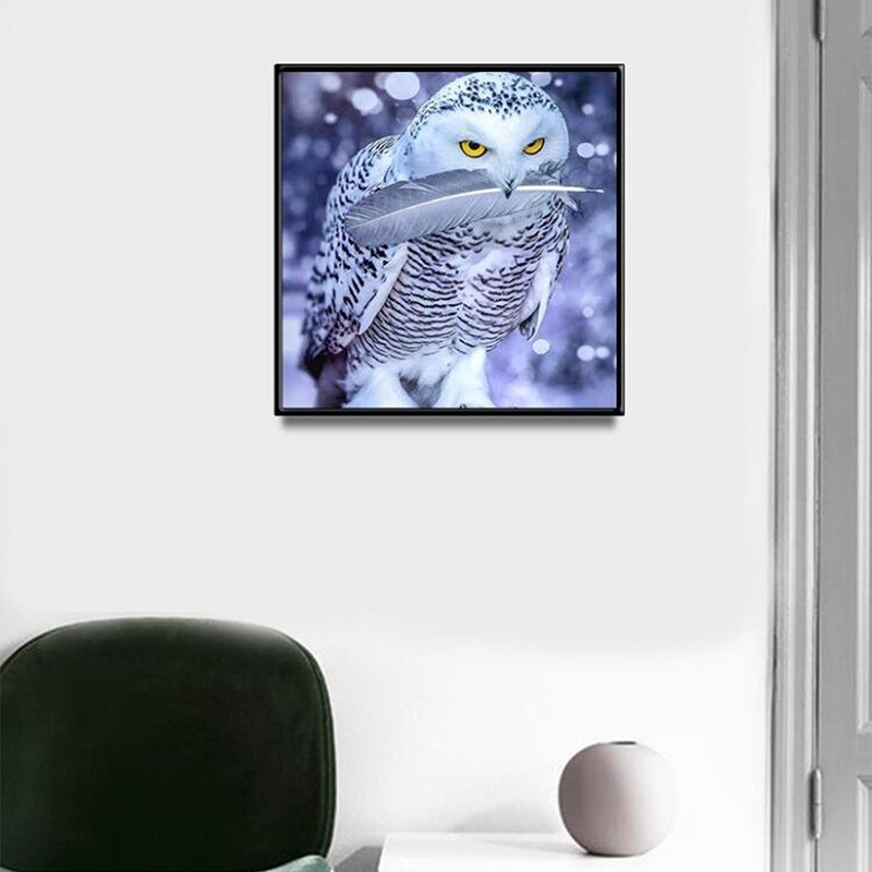 Full Round Drill 5D Diamond Painting Owl In The Snow Diamond Embroidery Birds Butterfly Cross Stitch Rhinestone Mosaic Home