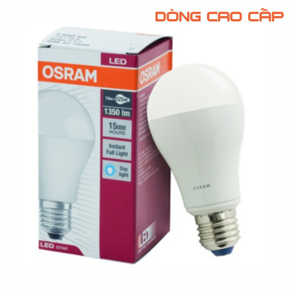 Bóng đèn LED STAR CLASSIC A125 14W 6500K E27 OSRAM - [HÀNG CHÍNH HÃNG] Sản phẩm cao cấp, ánh sáng chất lượng cao CRI>80