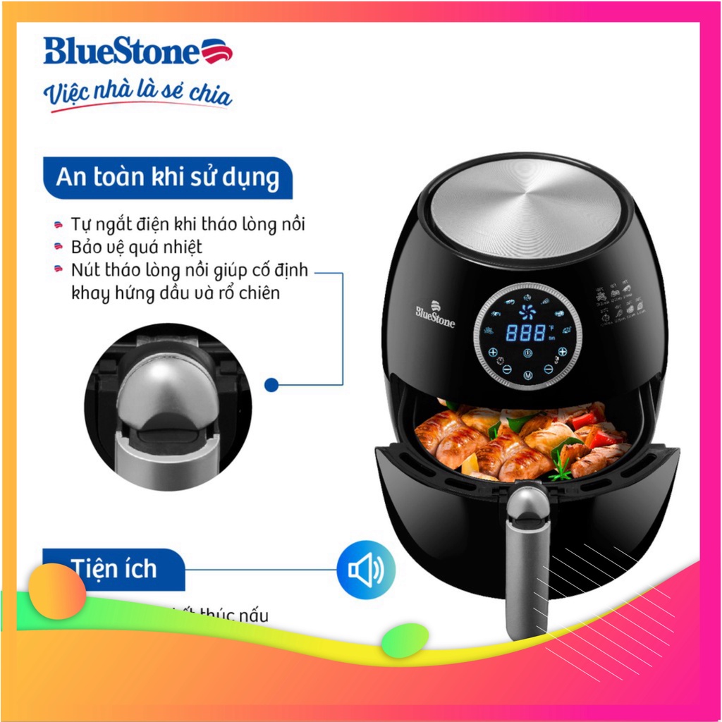 Nồi chiên không dầu điện tử 5.5L BlueStone AFB-5873 Hàng Chính Hãng