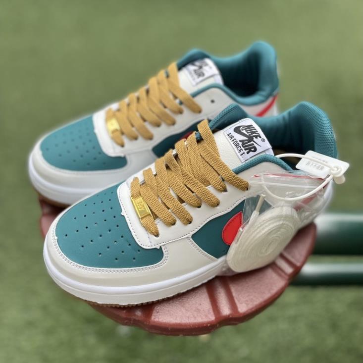 Giày Air Force 1 GC Xanh đỏ_Giày Sneaker AF1 Gc Xanh Đỏ phối đồ nam nữ siêu hot
