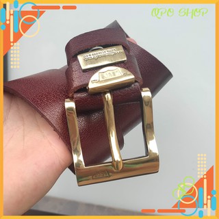 [HOT] Thắt Lưng Nam Da Bò Thật 100% Đầu Khóa Đồng Đúc- Tặng Đục Lỗ