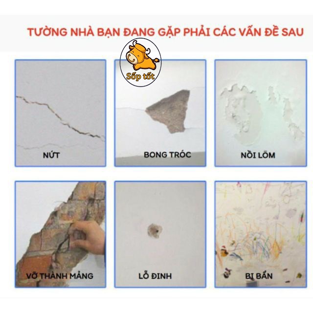 Keo dán tường vá lỗ thũng kẽ hở GD32