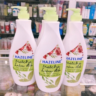 Sữa dưỡng thể dưỡng trắng Hazeline matcha và lựu đỏ chai 370ml