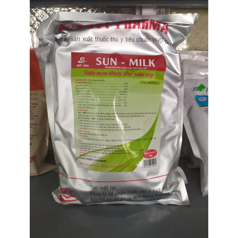 Sun Milk 200g Sữa non thay thế sữa mẹ dành cho chó mèo heo bò dê