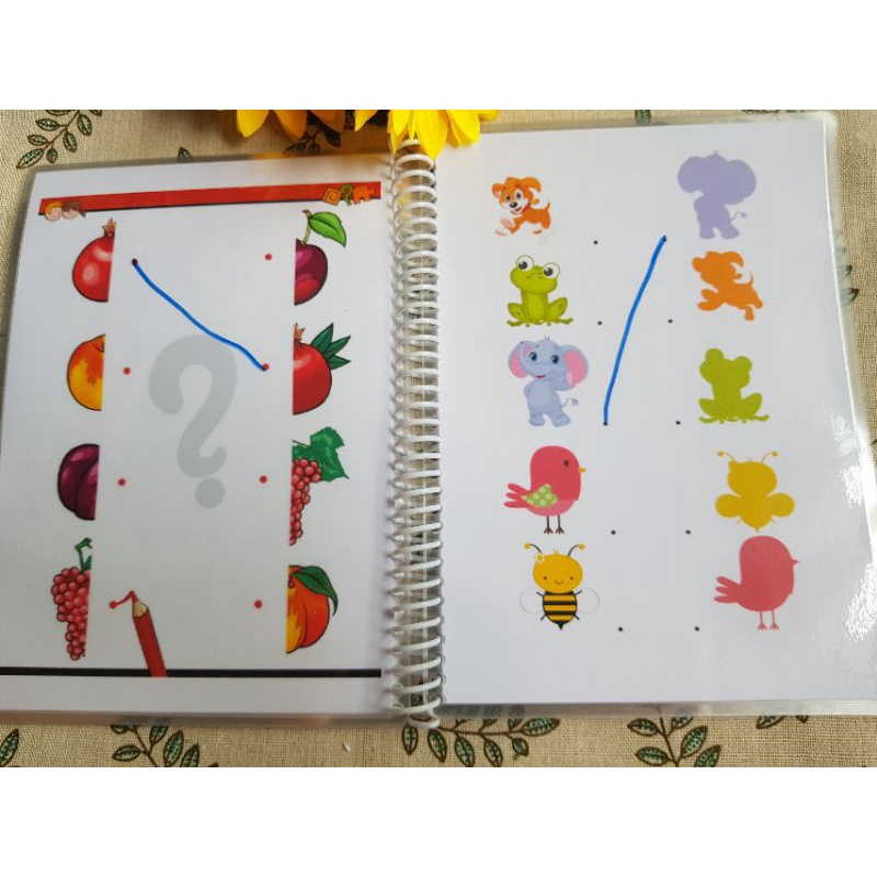 Học Liệu Nối Bóng montessori giúp bé nhanh tay nhanh mắt nhớ lâu làm bằng giấy in ảnh