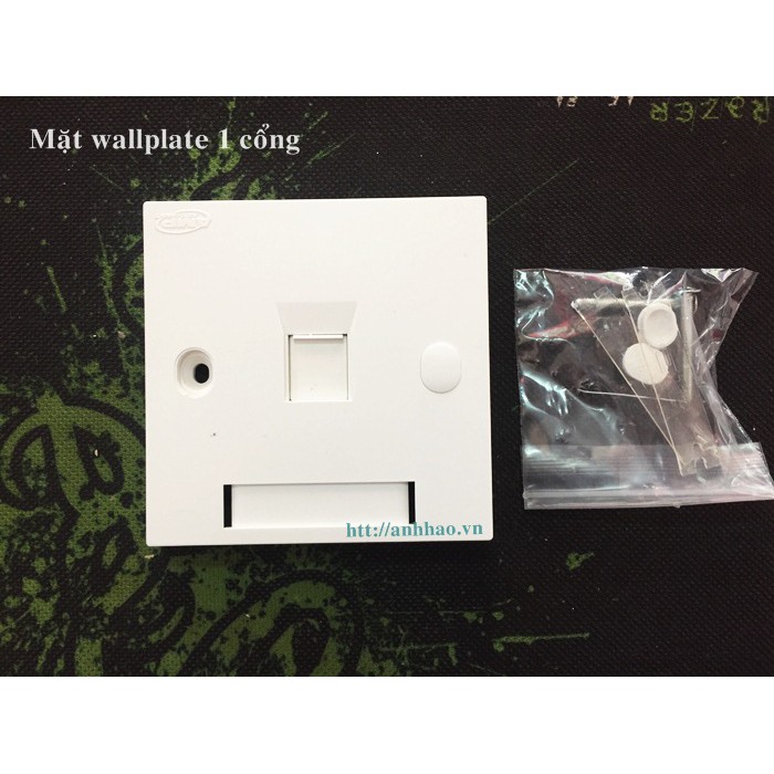 Mặt wallplate AMP hình vuông 1 cổng