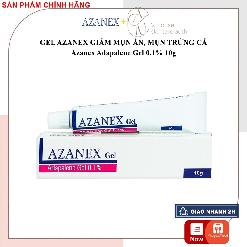 [CHÍNH HÃNG] Gel Giảm Mụn Ẩn, Mụn Trứng Cá AZANEX 10g