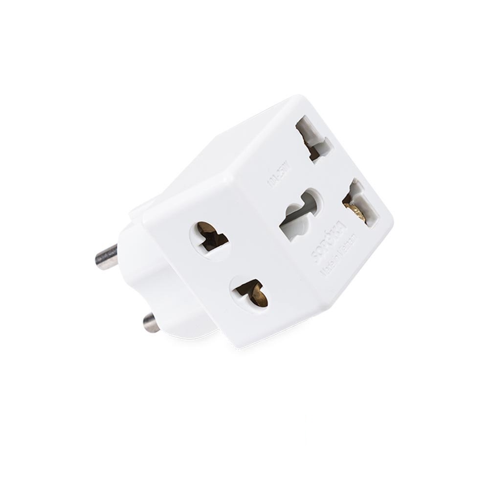 Ổ cắm điện đa năng P15 P11 P12 SOPOKA  chia 2 cửa có ổ cắm 3 chấu tiện lợi